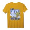 Star Wars Yoda Turn 40 You Must Rebel Logo Portrait T-Shirt – Offiziell lizenzierte Star Wars Kleidung für Fans und Geburtstag