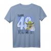 Star Wars Yoda Turn 40 You Must Rebel Logo Portrait T-Shirt – Offiziell lizenzierte Star Wars Kleidung für Fans und Geburtstag