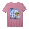 Star Wars Yoda Turn 40 You Must Rebel Logo Portrait T-Shirt – Offiziell lizenzierte Star Wars Kleidung für Fans und Geburtstag