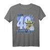 Star Wars Yoda Turn 40 You Must Rebel Logo Portrait T-Shirt – Offiziell lizenzierte Star Wars Kleidung für Fans und Geburtstag