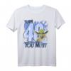 Star Wars Yoda Turn 40 You Must Rebel Logo Portrait T-Shirt – Offiziell lizenzierte Star Wars Kleidung für Fans und Geburtstag