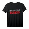 Hinten steht auch was - Lustiges Dialekt T-Shirt mit Spruch für Humor und Spaß