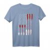 Ruderflagge USA 4. Juli Vintage Rudern T-Shirt - Patriotisches Geschenk für Männer, Frauen & Rudersportfans