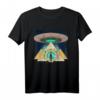 Ancient Astronaut Alien T-Shirt mit Ägyptischer Pyramide und UFO - Für Fans von Aliens, Verschwörungstheorien und alter Geschichte