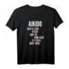 Aikido Crossword T-Shirt mit Kampfsport-Techniken – Klassisch geschnitten, doppelt genähter Saum für Martial-Arts-Fans