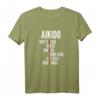 Aikido Crossword T-Shirt mit Kampfsport-Techniken – Klassisch geschnitten, doppelt genähter Saum für Martial-Arts-Fans