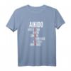 Aikido Crossword T-Shirt mit Kampfsport-Techniken – Klassisch geschnitten, doppelt genähter Saum für Martial-Arts-Fans
