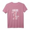 Aikido Crossword T-Shirt mit Kampfsport-Techniken – Klassisch geschnitten, doppelt genähter Saum für Martial-Arts-Fans