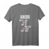 Aikido Crossword T-Shirt mit Kampfsport-Techniken – Klassisch geschnitten, doppelt genähter Saum für Martial-Arts-Fans