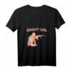 Airsoft Girl - Milsim Waffe Softair Team T-Shirt mit V-Ausschnitt für Frauen, ideal für Airsoft- und Softair-Fans