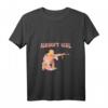 Airsoft Girl - Milsim Waffe Softair Team T-Shirt mit V-Ausschnitt für Frauen, ideal für Airsoft- und Softair-Fans