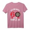 Ich bin nicht 60 ich bin Triple 20 - Lustiges Dart T-Shirt für den 60. Geburtstag, Club der alten Säcke Geschenk für Dartspieler