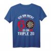 Ich bin nicht 60 ich bin Triple 20 - Lustiges Dart T-Shirt für den 60. Geburtstag, Club der alten Säcke Geschenk für Dartspieler