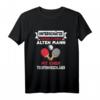 Unterschätze niemals einen alten Mann Tischtennisschläger T-Shirt - Lustiges Geschenk für Tischtennisspieler, Hobbyspieler & Freunde