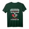 Unterschätze niemals einen alten Mann Tischtennisschläger T-Shirt - Lustiges Geschenk für Tischtennisspieler, Hobbyspieler & Freunde