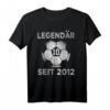 10. Geburtstag Legendär Seit 2012 Fußball T-Shirt – Perfektes Geschenk für 10-Jährige Fußballfans, Jungen & Mädchen