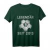 Kinder 9. Geburtstag Legendär seit 2013 Fußball T-Shirt – Perfektes Geschenk für Jungen und Mädchen, Fußballfans & Sportliebhaber