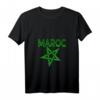 Vintage Marokko Landkarte & Flagge T-Shirt mit V-Ausschnitt - Patriotisches Marokko Geschenk für Fans und Reisende