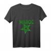 Vintage Marokko Landkarte & Flagge T-Shirt mit V-Ausschnitt - Patriotisches Marokko Geschenk für Fans und Reisende