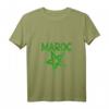 Vintage Marokko Landkarte & Flagge T-Shirt mit V-Ausschnitt - Patriotisches Marokko Geschenk für Fans und Reisende