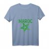 Vintage Marokko Landkarte & Flagge T-Shirt mit V-Ausschnitt - Patriotisches Marokko Geschenk für Fans und Reisende