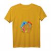 Buntes American Football Splash Design Damen T-Shirt mit V-Ausschnitt – Leichtes, sportliches Freizeitshirt für Damen