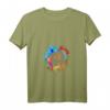 Buntes American Football Splash Design Damen T-Shirt mit V-Ausschnitt – Leichtes, sportliches Freizeitshirt für Damen