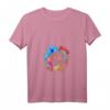 Buntes American Football Splash Design Damen T-Shirt mit V-Ausschnitt – Leichtes, sportliches Freizeitshirt für Damen