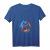 Buntes American Football Splash Design Damen T-Shirt mit V-Ausschnitt – Leichtes, sportliches Freizeitshirt für Damen