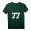 Damen Nummer 77 T-Shirt für Fußball, Baseball & Geburtstag – Personalisiertes Sporttrikot mit V-Ausschnitt für Fans und Geburtstagsfeiern