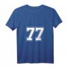 Damen Nummer 77 T-Shirt für Fußball, Baseball & Geburtstag – Personalisiertes Sporttrikot mit V-Ausschnitt für Fans und Geburtstagsfeiern