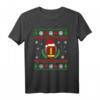 Weihnachten American Football T-Shirt – Lustiges Geschenk für Football Fans, Trainer, Spieler, Väter, Jungen und Kinder