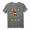 Weihnachten American Football T-Shirt – Lustiges Geschenk für Football Fans, Trainer, Spieler, Väter, Jungen und Kinder