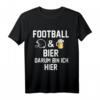 American Football Fan & Bier Trinker T-Shirt - Ideale Geschenkidee für Football- und Bierliebhaber