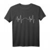 American Football Herzschlag T-Shirt - Klassisch geschnitten, doppelt genähter Saum, ideal für Fans und Sportbegeisterte