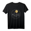 HapMonkey Harry Potter Hogwarts Full Moon Line Art T-Shirt – Offiziell lizenziertes Fan-Merchandise für Zauberer & Magie-Fans