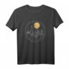 HapMonkey Harry Potter Hogwarts Full Moon Line Art T-Shirt – Offiziell lizenziertes Fan-Merchandise für Zauberer & Magie-Fans