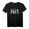 Antike Schachfiguren T-Shirt – Vintage Hobby Schachmatt Shirt für Schachspieler, Vereinsmitglieder, Damen und Herren, perfektes Geschenk zum Geburtstag oder Weihnachten