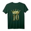 Krone Nummer 10 (Antik Gelb) Vintage Geburtstag T-Shirt – Elegantes Geschenk zum 10. Jubiläum oder Kindergeburtstag