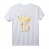 Krone Nummer 10 (Antik Gelb) Vintage Geburtstag T-Shirt – Elegantes Geschenk zum 10. Jubiläum oder Kindergeburtstag