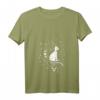 Tarot mit Katze, Mondsichel & Sternen - Mystisches Astrologie T-Shirt mit V-Ausschnitt für Kartenleger & Katzenliebhaber