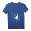 Tarot mit Katze, Mondsichel & Sternen - Mystisches Astrologie T-Shirt mit V-Ausschnitt für Kartenleger & Katzenliebhaber