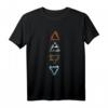Gothic Alchemy Elemente T-Shirt mit Feuer, Wasser, Luft & Erde - Mystisches Symboldesign für Esoterik- & Magie-Fans