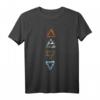 Gothic Alchemy Elemente T-Shirt mit Feuer, Wasser, Luft & Erde - Mystisches Symboldesign für Esoterik- & Magie-Fans