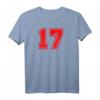 Trikot Nr. 17 in Rot – Personalisierte Sportuniform für Fußball, Basketball, Volleyball & mehr – Perfektes Geschenk für Sportler & Fans