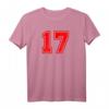 Trikot Nr. 17 in Rot – Personalisierte Sportuniform für Fußball, Basketball, Volleyball & mehr – Perfektes Geschenk für Sportler & Fans