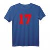 Trikot Nr. 17 in Rot – Personalisierte Sportuniform für Fußball, Basketball, Volleyball & mehr – Perfektes Geschenk für Sportler & Fans