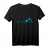 EKG Kitesurfen T-Shirt – Herzschlag Motiv für Wassersportler, Kiteboarder & Extremsportfans, Geschenkidee für Weihnachten & Geburtstag