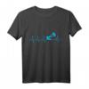 EKG Kitesurfen T-Shirt – Herzschlag Motiv für Wassersportler, Kiteboarder & Extremsportfans, Geschenkidee für Weihnachten & Geburtstag