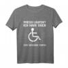Wieso Laufen? Lustiges Rollstuhl T-Shirt mit Spruch – Geschenkidee für Rollstuhlfahrer mit Humor